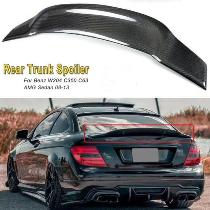 

Спойлер Mercedes W204 Renntech Style Carbon Fiber R Style Spoiler для Benz W204 C300 C180 C220 4-дверный седан C Class 2008-2013
