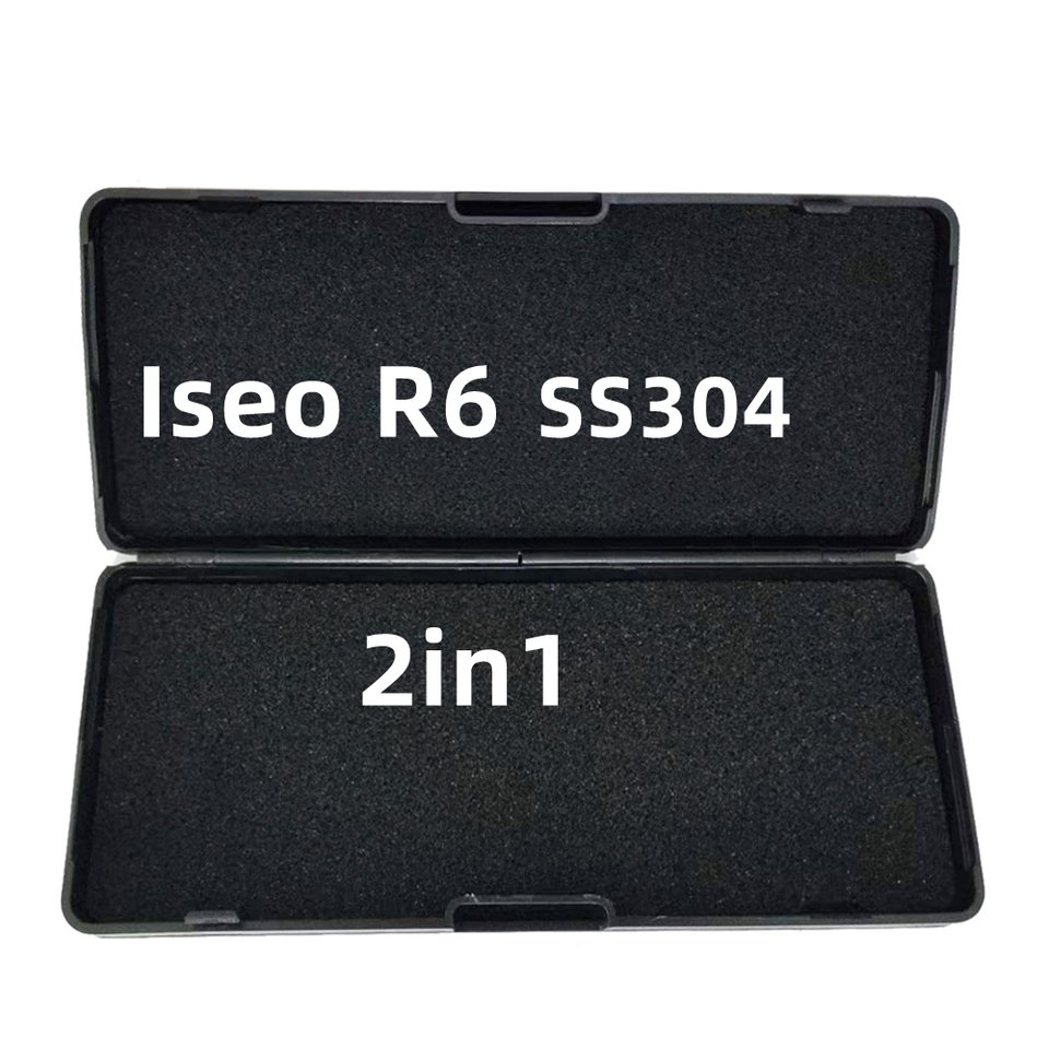 

1 шт./лот LISHI ISEO R6 SS304 2 в 1 инструмент Herramientas 2 en 1 para ISEO R6, TESA T60, L4V-T, используется 3 звезды, SS304