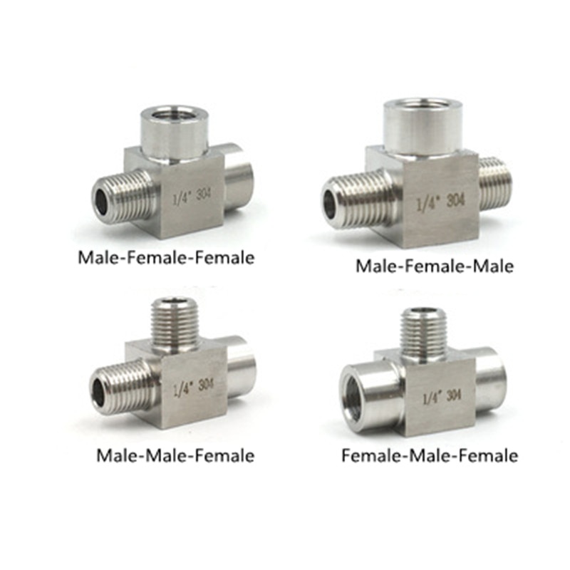 

Тройник из нержавеющей стали 1/8", 1/4", 3/8", 1/2"