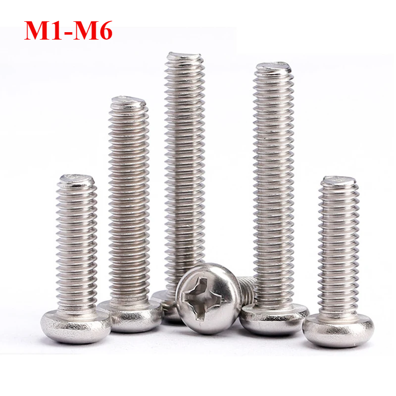 

Huiruixin Винты с круглой головкой M1-M6 из углеродистой стали