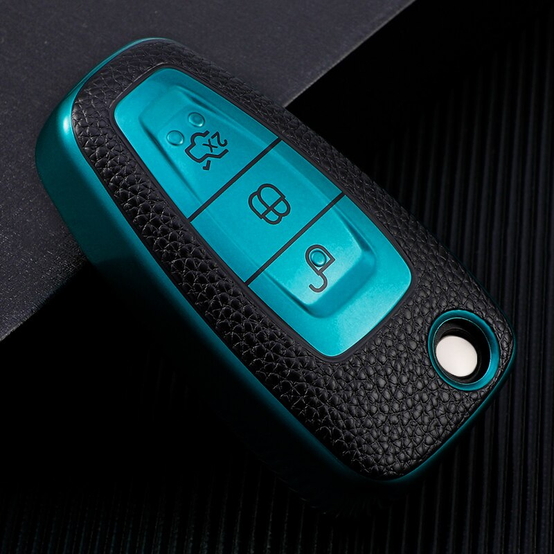 

Кожаный чехол для автомобильного ключа из ТПУ для Ford Ranger C-Max S-Max Focus Galaxy Mondeo Transit Tourneo Custom Auto Key Holder Брелок