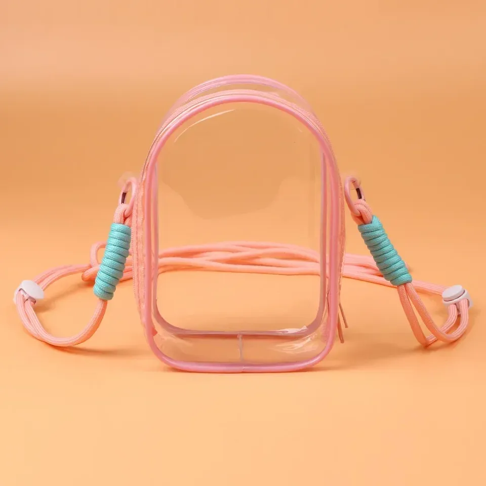 

Labubu Protect Case Labubu Sitting Party 17cm Cotton Doll Shoulder Pain Bag PVC Storage Bag Labubu Walk Dustproof Bag