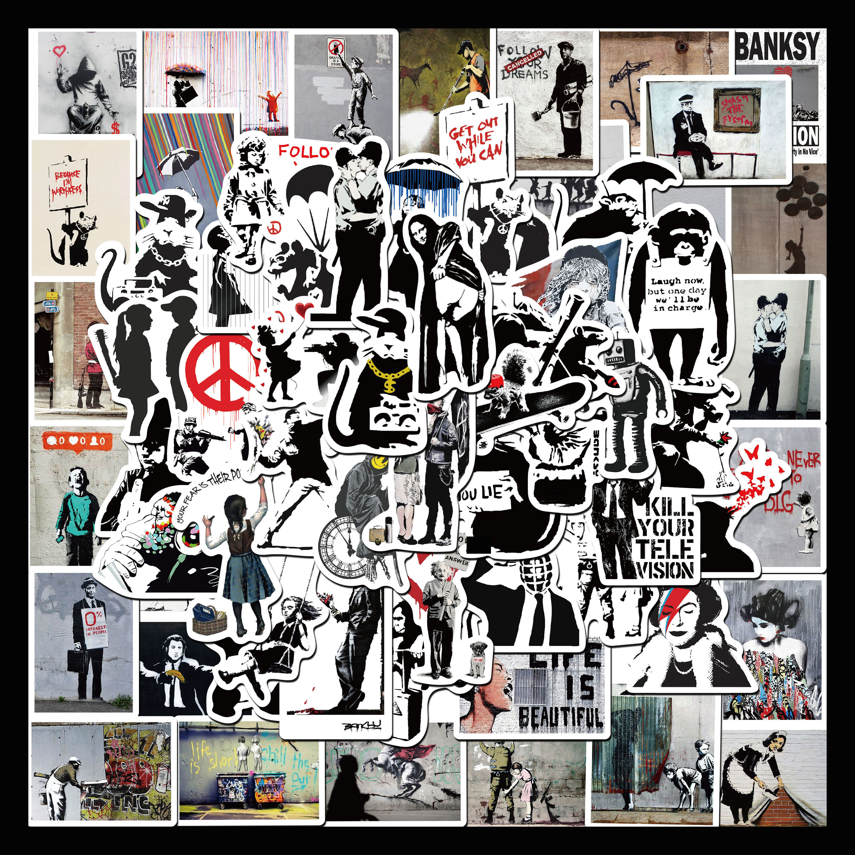 

Набор наклеек Banksy