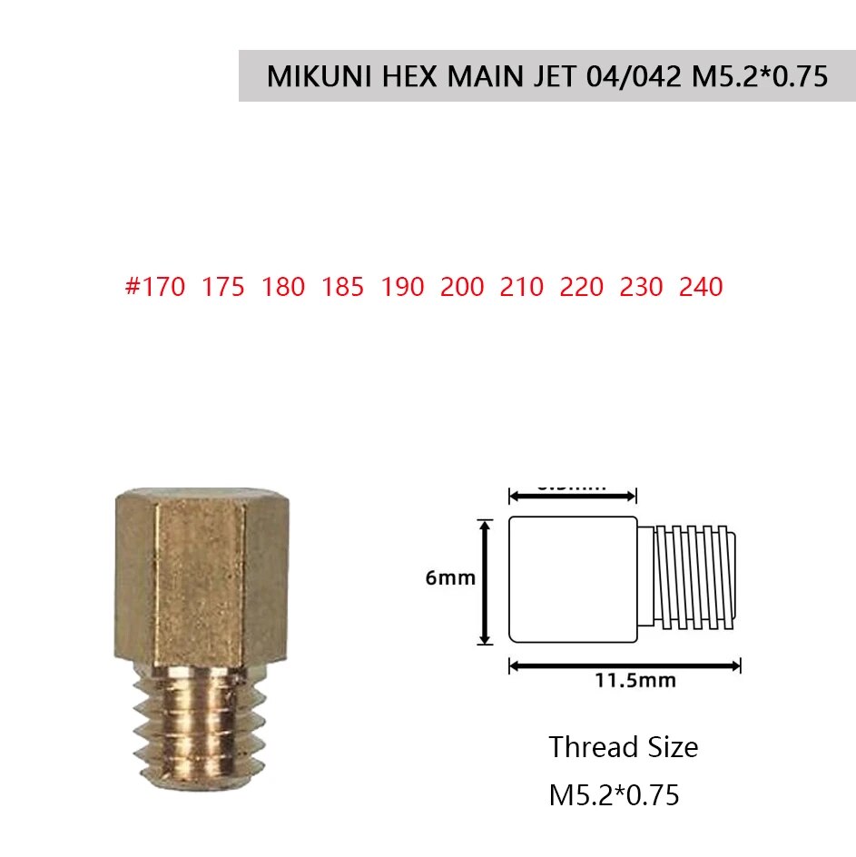 

Для MIKUNI VM TM TMX 10 шт. основные форсунки карбюратор 4/042 форсунки для скутера Размер сопла 70-440 карманный тюнер большой шестигранный тип gicleur