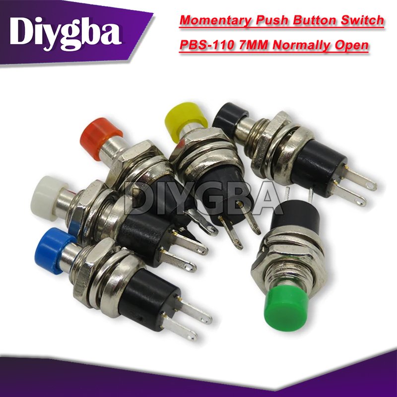 

5 шт. Кнопочный переключатель PBS-110 7 мм DIYGBA