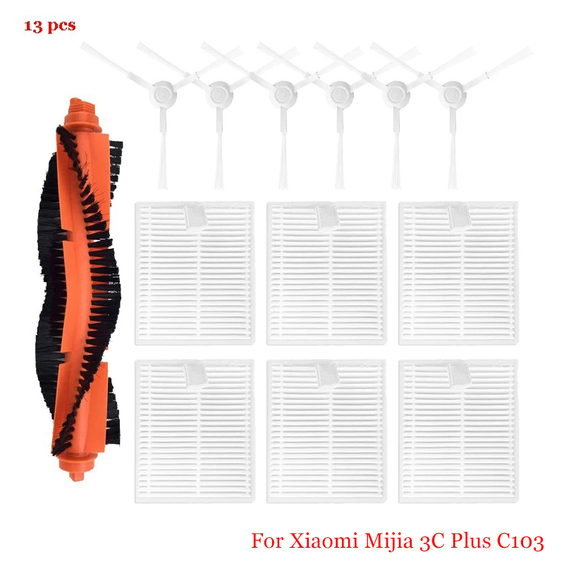 

Запасные части для уборочной щетки Xiaomi Mijia 3C Plus C103, фильтр НЕРА, тряпка для швабры, Сменные аксессуары
