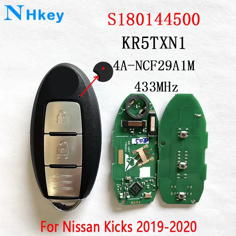 

NHkey 433 МГц S 180144500 Бесключевой смарт-брелок для Nissan Kicks X-Trail 2019 2020, 4A NCF29A1M TXN1 285E3-5RF0A