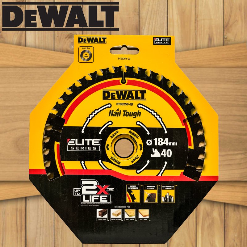 

DEWALT DT90259 Полотно для циркулярной пилы 184 мм * 40 зубьев 2 шт.