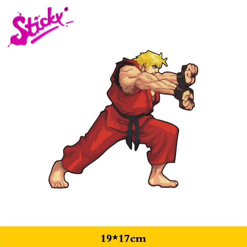 

Клейкая забавная креативная наклейка RYU Hadouken с рисунком крышки и царапин, аниме, наклейка на машину для велосипеда, мотоцикла, аксессуары, искусственный багажник