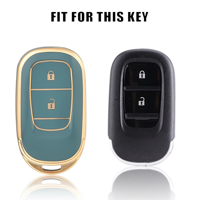 

Мягкий чехол для автомобильного ключа из ТПУ с 2 кнопками для Honda Civic CRV HRV Accord Pilot Fit Freed Vezel Odyssey 2018-2022 Аксессуары