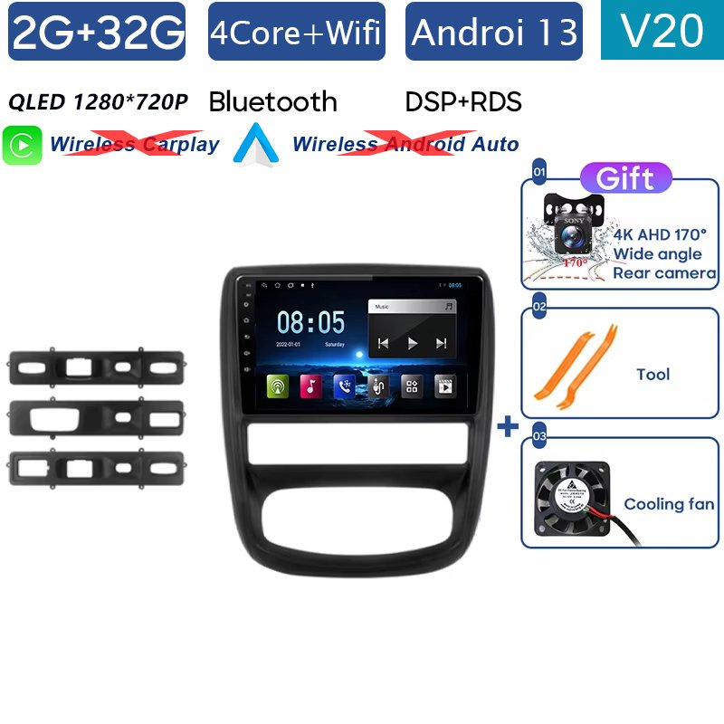 

4G для Renault Duster 1 2010 2011 2012 2013 2014 2015 Автомобильный радиоприемник Android Auto Мультимедийный видеоплеер GPS-навигация без 2din DVD