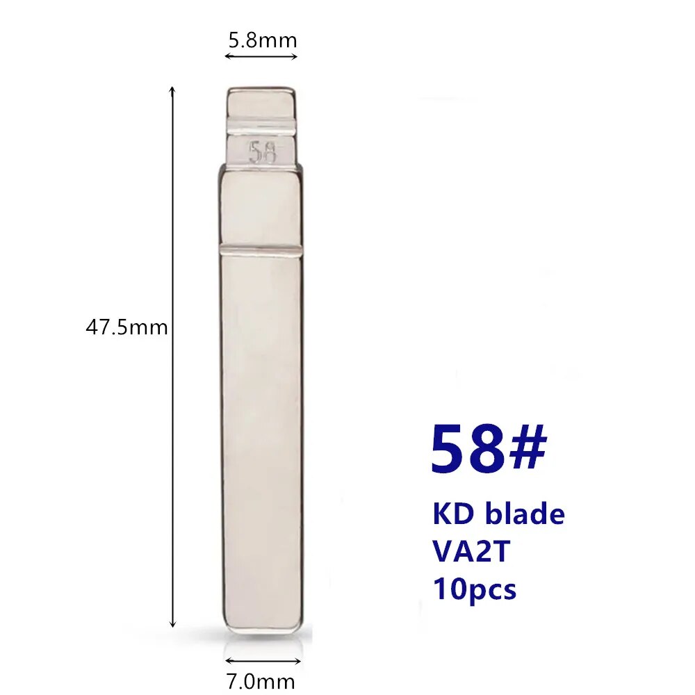 

10 шт. keydiy KD xhorse VVDI JMD blade 58 # VA2t металлическая НЕОБРАБОТАННАЯ заготовка для фотографий