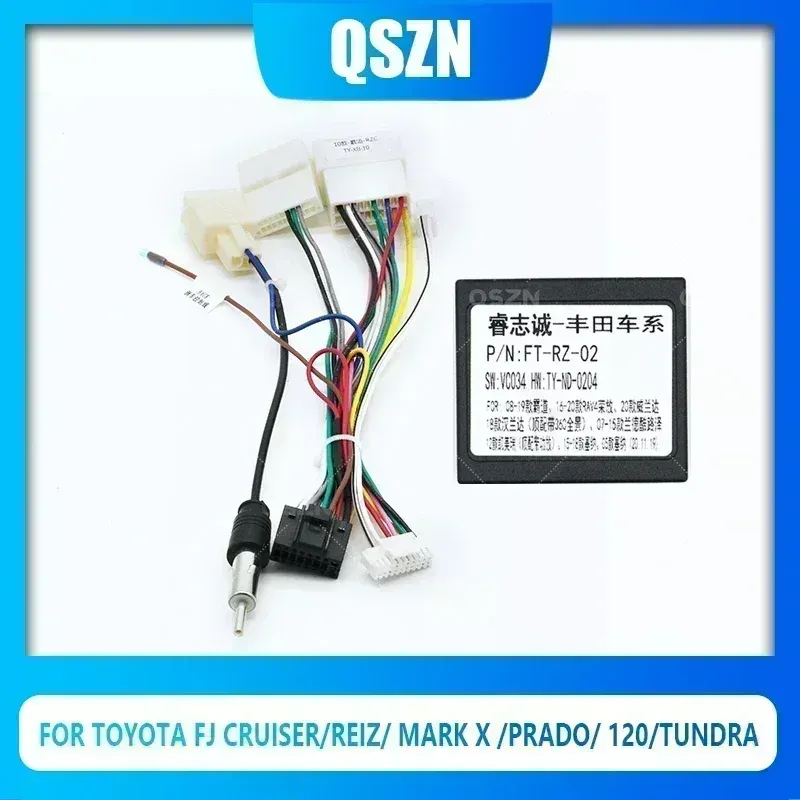 

QSZN DVD Canbus Box FD-RZ-02 для Toyota FJ CRUISER/REIZ/ MARK X/PRADO/20 Android 2 din Жгут проводов Автомобильный радиоприемник Стерео