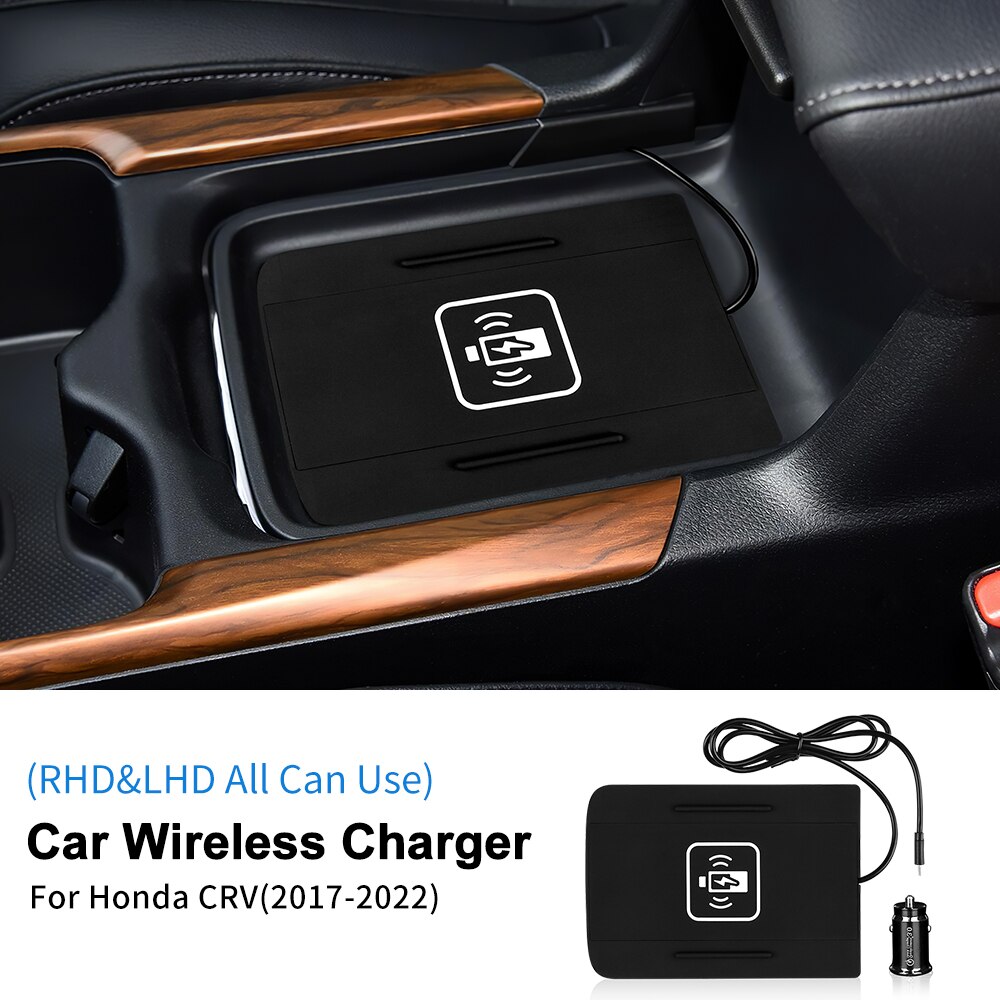 

Автомобильное беспроводное зарядное устройство для Honda CRV 2017 2018 2019 2020 2021 2022, зарядная плата для телефона RHD LHD, центральное управление, держатель для телефона
