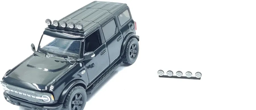 

1: 64 ручная имитация круглых прожекторов LC76 круглые фары на крышу большие прожекторы по бездорожью YY007