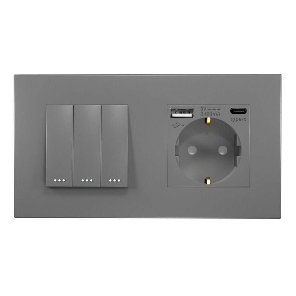 

Bingoelec двойные электрические розетки с USB Type-C
