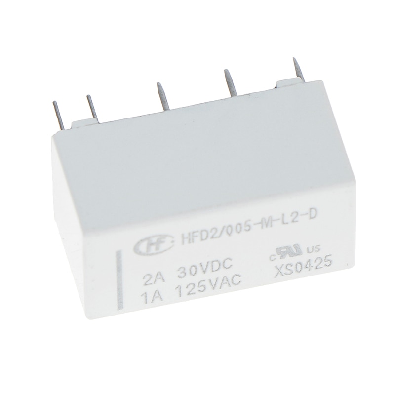 

1 шт 5V катушки бистабильным переключателем реле Dpdt 2A 30VDC 1A 125VAC HFD2-005-M-L2-D действительно