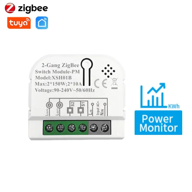 

Konouyouko 1/2-канальный ZigBee модуль переключателя с монитором мощности