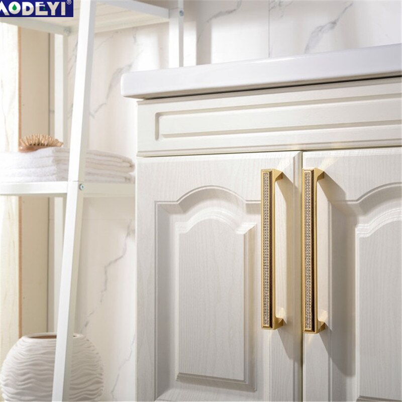 

Ручки для шкафа AODEYI, золото 24К, хрусталь