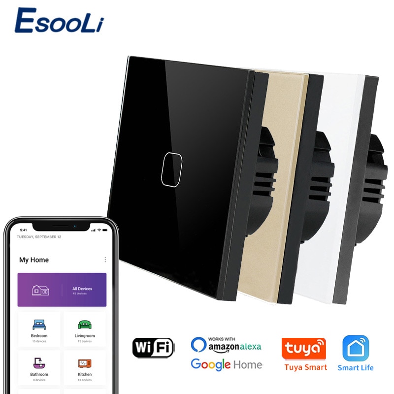 

EsooLi Tuya Smart Life беспроводной сенсорный выключатель