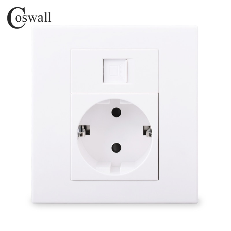 

Розетка Coswall настенная 1 ганг CAT6