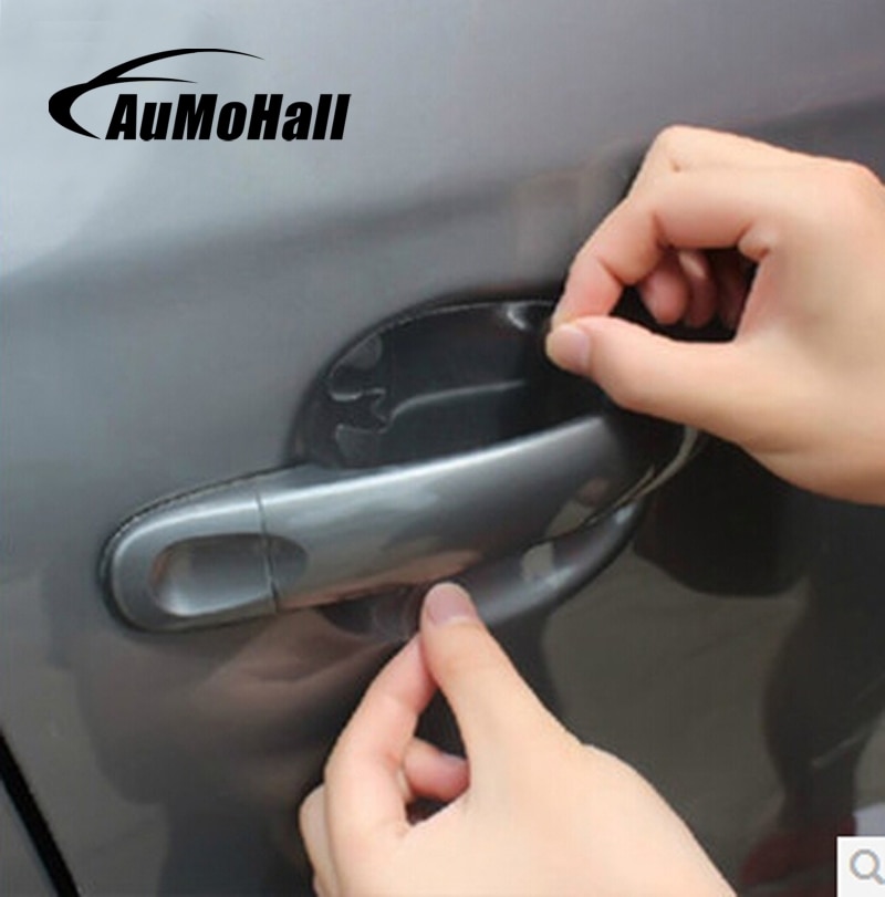 

AuMoHall, 4 шт., автомобильные наклейки на запястье, универсальные невидимые наклейки на дверные ручки автомобиля
