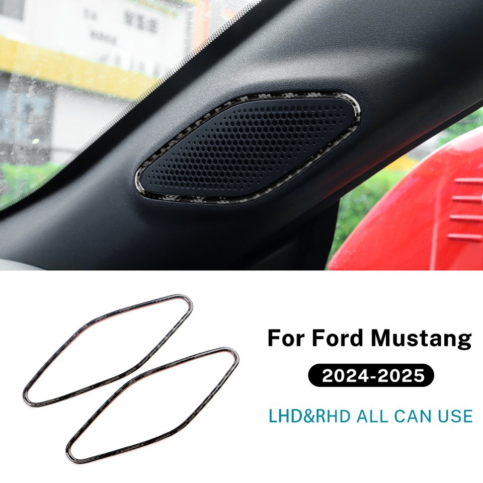 

Настоящая мягкая наклейка из углеродного волокна для Ford Mustang GT Dark Horse EcoBoost 2024 2025 2026 LHD RHD автомобильная стойка динамика, отделка панели