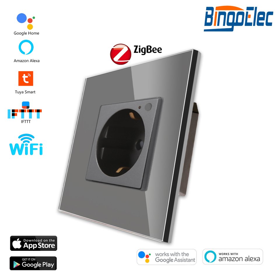 

Умная розетка Bingoelec ZigBee черная