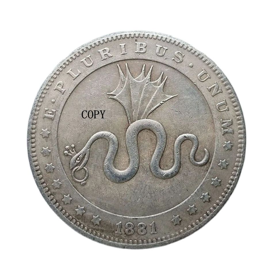 

Посеребренная копия монеты Morgan Dollar