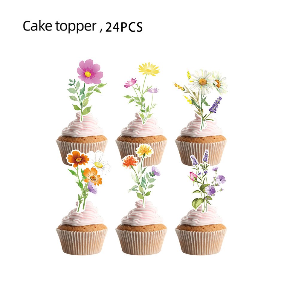 

Одноразовые бумажные тарелки Wildflower