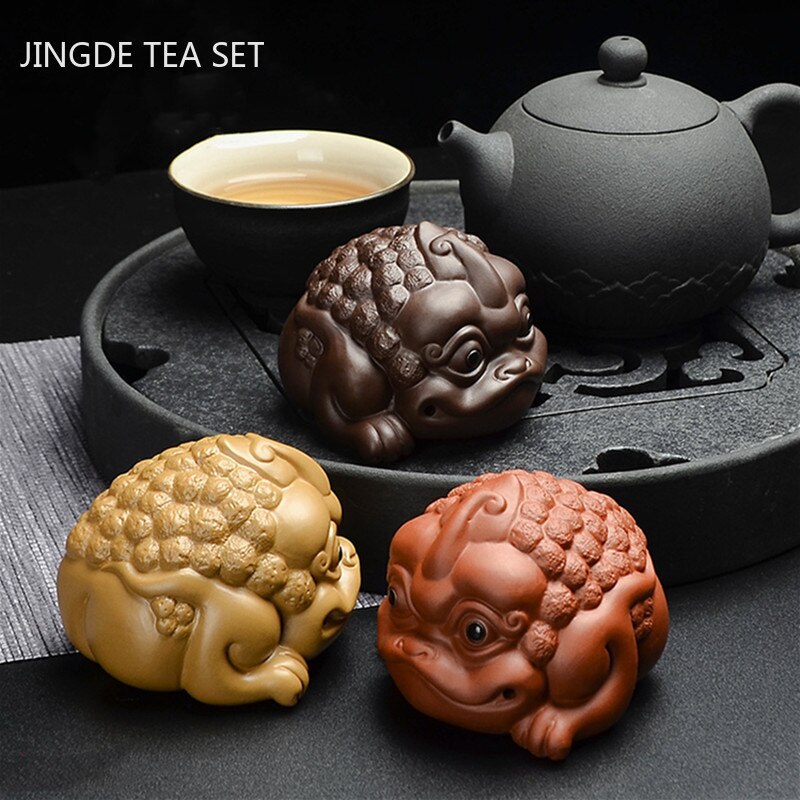 

Ручная золотая статуя жабы из фиолетовой глины JINGDE TEA SET