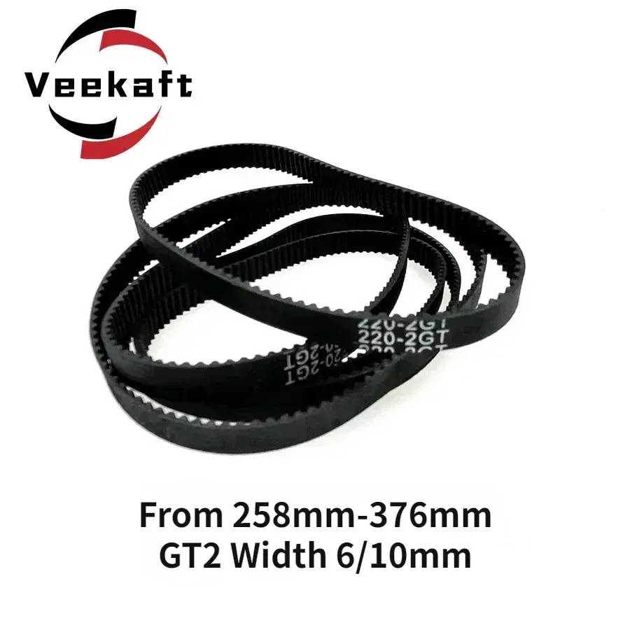 

Veekaft Резиновый ремень ГРМ 2GT 6мм/10мм 258-376 мм