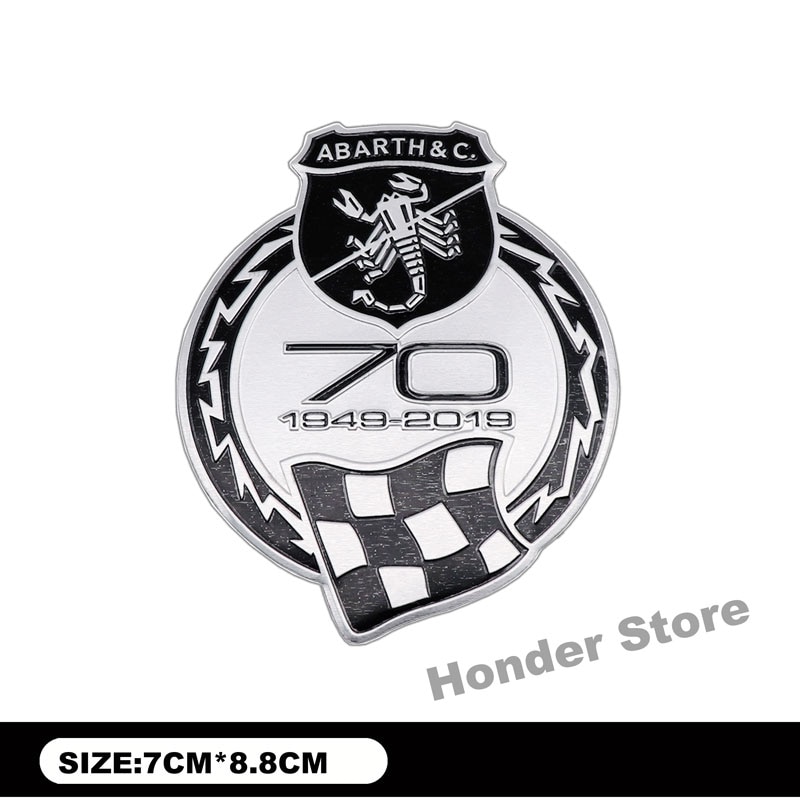 

Значок-эмблема для Fiat Abarth 124, 125, 500, 595, Punto Racing, Stilo, Panda 70 годовщины, аксессуары для наклеек