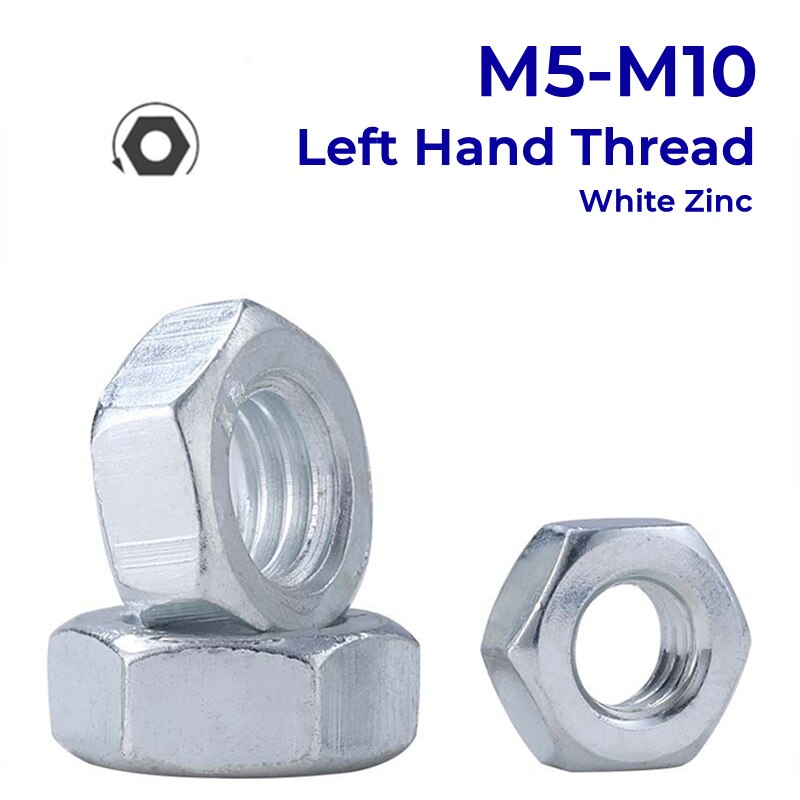 

Гайка Шестигранная M5/M6/M8/M10, гайка с левой резьбой, из углеродистой стали