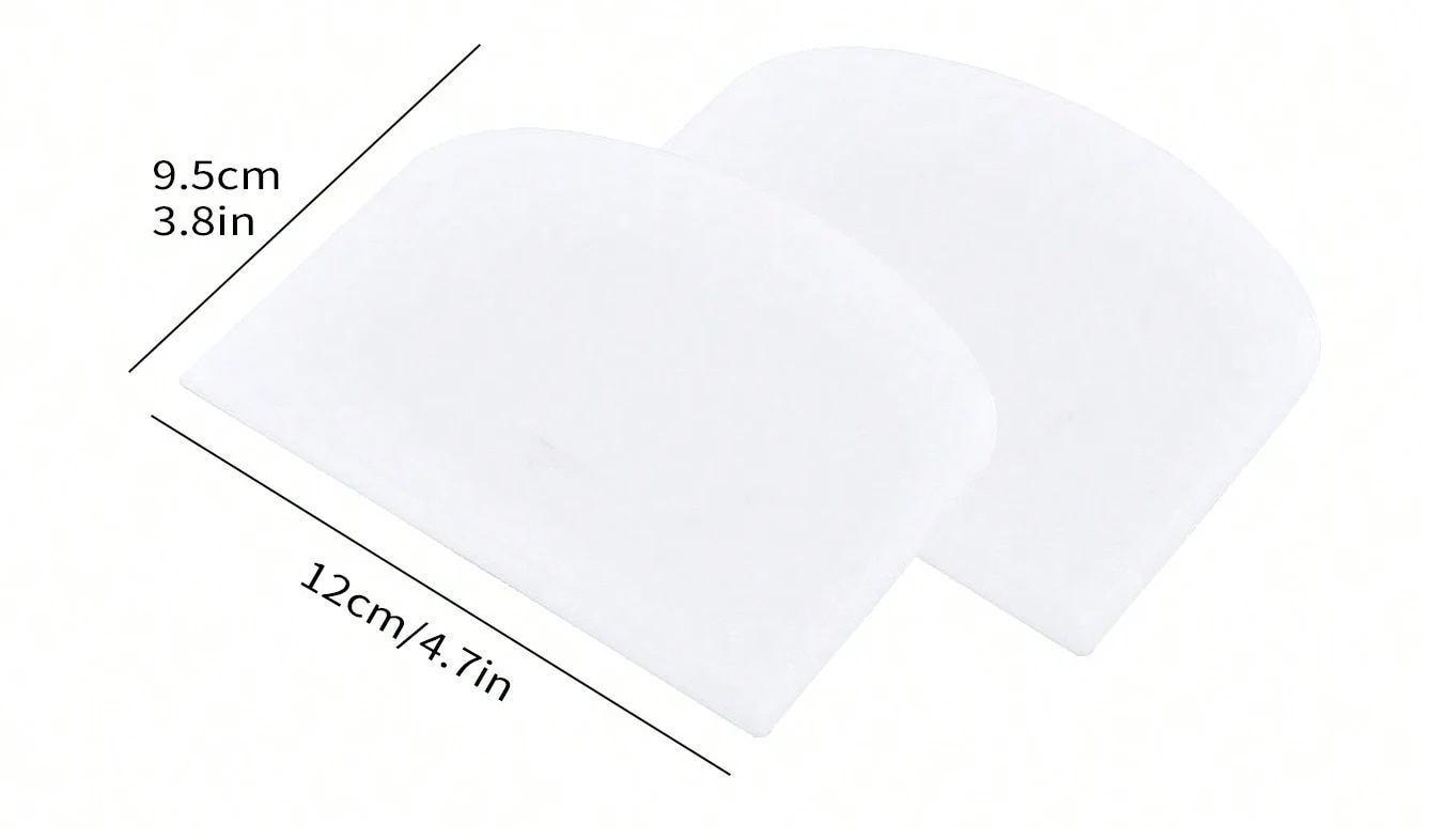 

Leeseph, 2 шт., гибкий пластиковый скребок для теста, зеленый/белый