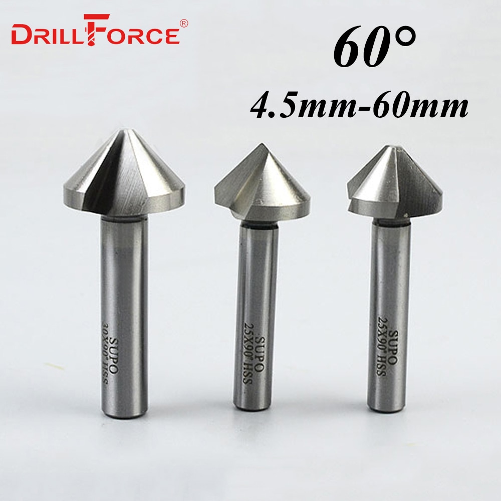 

DRILLFORCE Зенкер HSS 60 градусов 4.5-60 мм