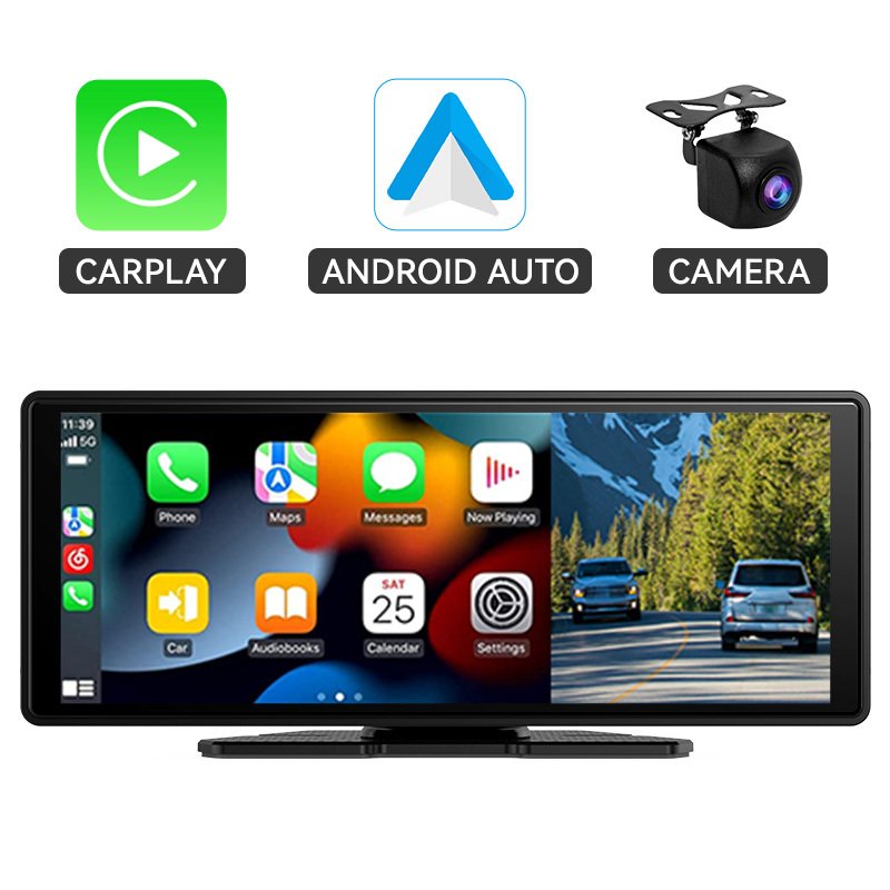 

VENBES Универсальный 10,26-дюймовый Carplay Android Auto Встроенный видеорегистратор Автомобильный мультимедийный плеер Mirrorlink