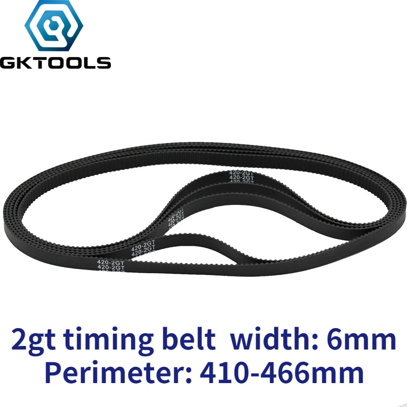

Резиновый ремень ГРМ GKTOOLS C-10 2GT 6мм черный