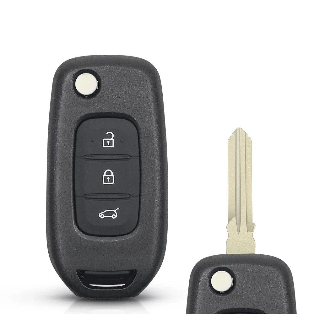 

KEYYOU 2/3 кнопки откидной складной чехол для дистанционного ключа автомобиля для Renault Dacia Logan Sandero Lodgy Dokker Duster 2016, необрезанное лезвие