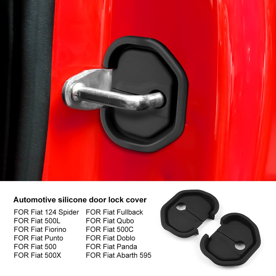 

2 шт. для Abarth 595 Fiat 500 500L 500X 500C Panda Fiorino Punto Bravo Qubo Демпфирующая подушка двери автомобиля Силиконовая пряжка замка двери