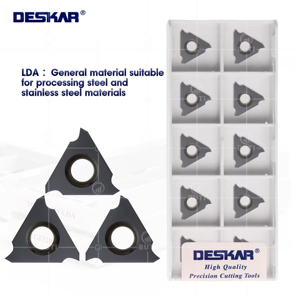 

DESKAR 100% оригинал TGF32R/L 040 050 060 080 085 125 LDA Токарный станок с числовым управлением Твердосплавные вставки Лезвия для обработки канавок Режущие инструменты