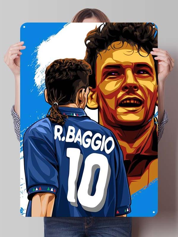 

Металлический плакат Roberto Baggio