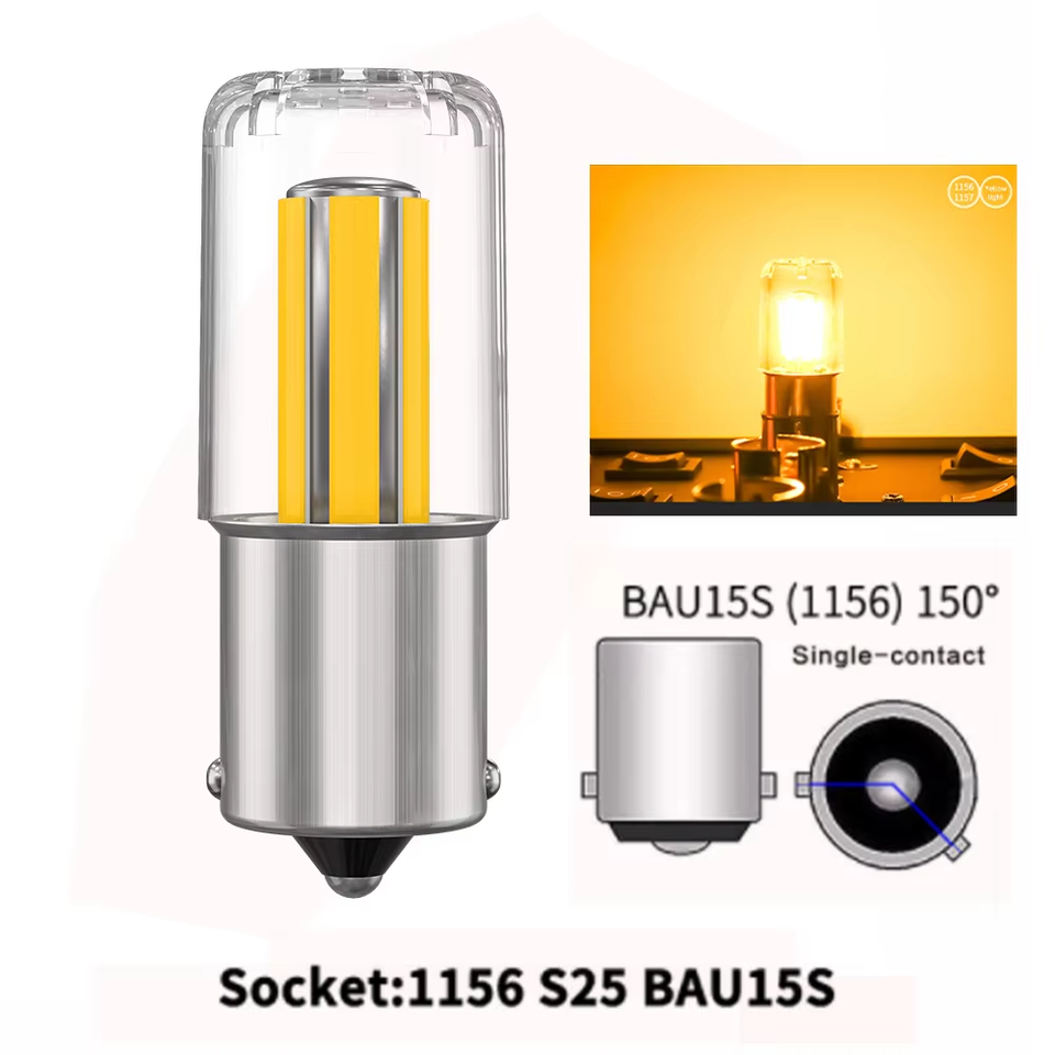 

2 шт. автомобильные фары светодиодные 1156 BA15S BAU15S PY21W 1157 BAY15D лампа Canbus COB SMD для автомобиля DRL дневные ходовые огни указатель поворота 12 В