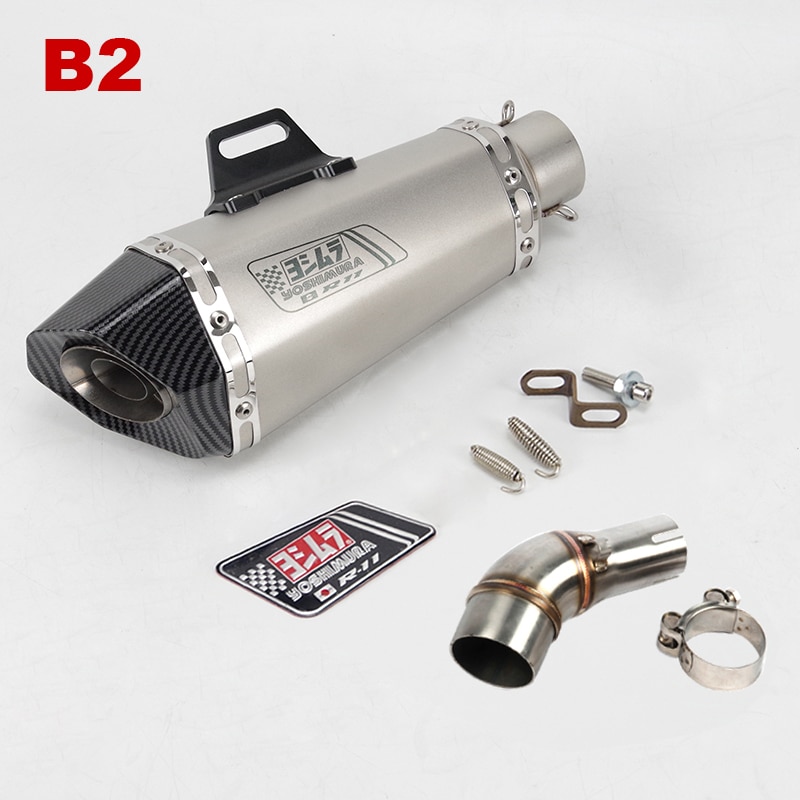 

Слипоны для Yamaha R3 R30 MT03 R25 Выхлопная средняя труба Yoshimura Escape Адаптер глушителя 51 мм Соединительная трубка с DB Killer