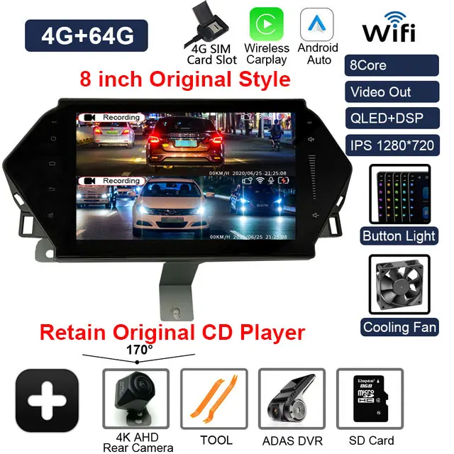 

Android 14 для Honda Acura MDX 2007-2013, автомобильный мультимедийный видеоплеер, GPS-навигация, радио, Android Auto, беспроводной Carplay DSP IPS