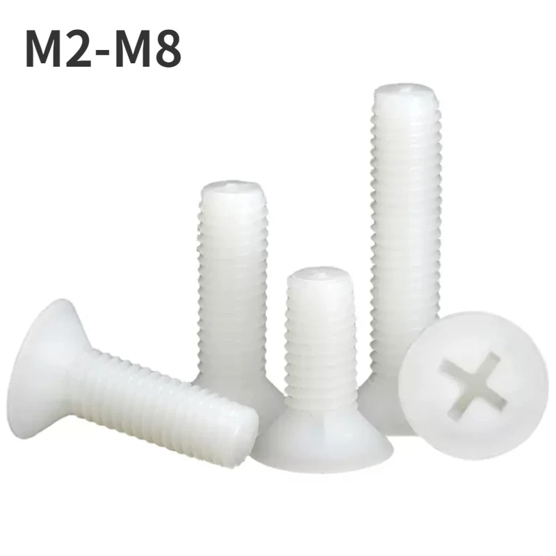 

Нейлоновые шурупы Phillips с потайной головкой M2 M2.5 M3 M4 M5 M6 M8