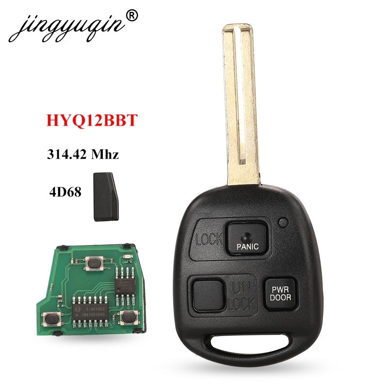 

Jingyuqin дистанционный ключ 3 кнопки 4D68 чип 314,4 МГц FOB для Lexus RX330 RX350 RX400h HYQ12BBT 89070-48821