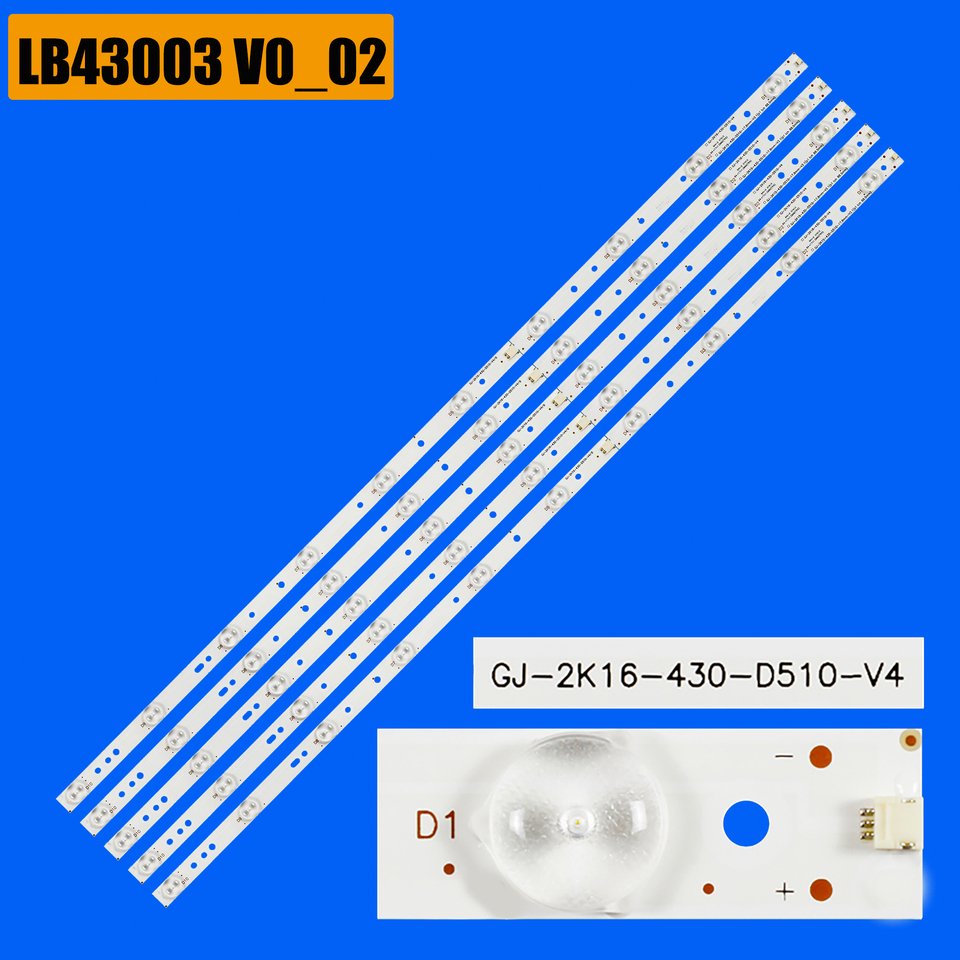 

Светодиодные ленты подсветки для 43PFS4112/12 43PUT4900/12 43PFS5301/12 43PFT4131/05 43PUH4900 43LJ500V