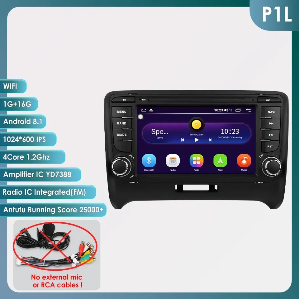

Автомагнитола Chedux 2DIN, 7 дюймов, Android, для Audi TT MK2 8J 2006-2014, UI7862, мультимедиа, RDS, DSP, GPS-навигация, 4G, BT, CarPlay, Wi-Fi, SWC