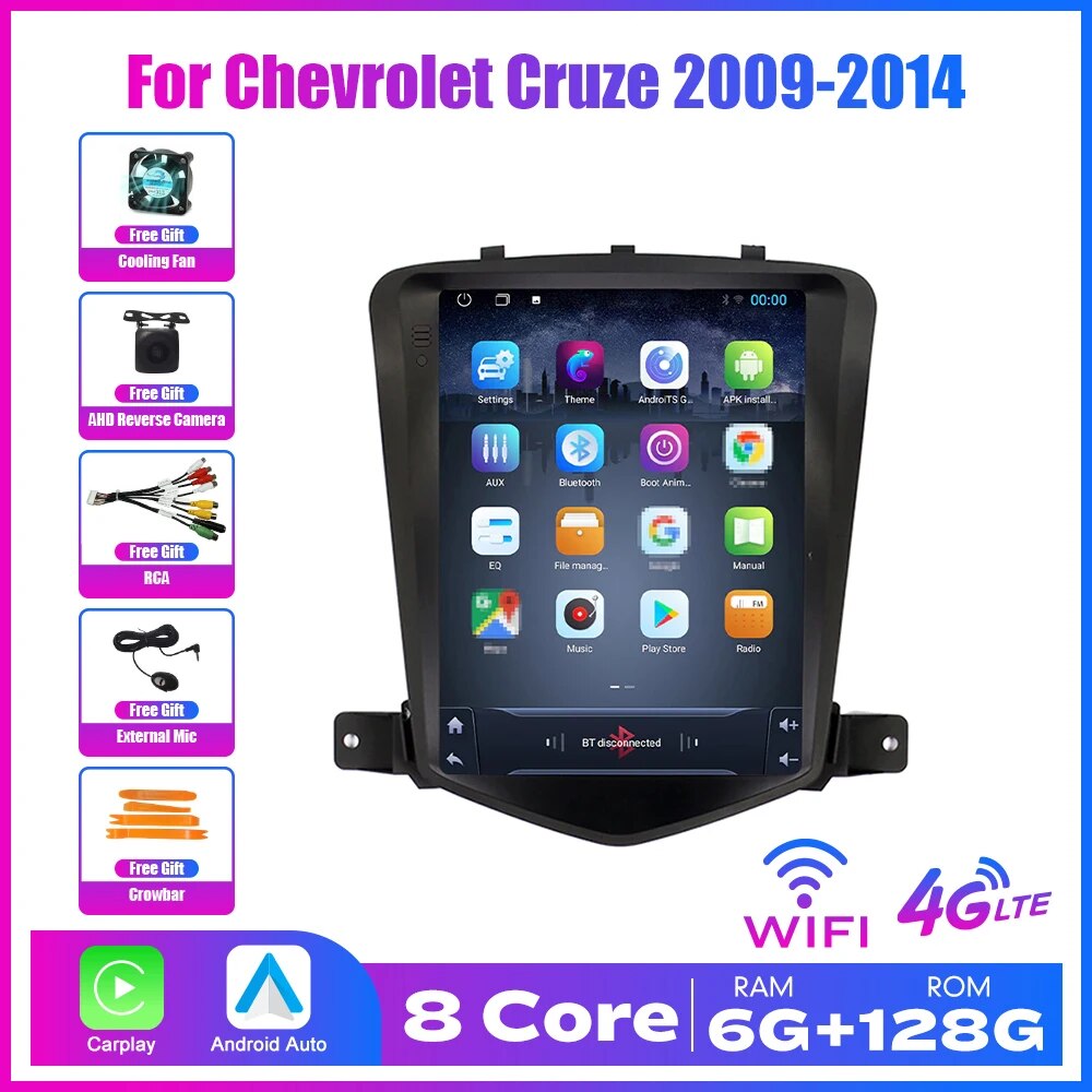 

Автомагнитола Tesla Style 2 Din, 9,7 дюйма, Android, для Chevrolet Cruze 2009-2014, стерео, автомобильный мультимедийный видеоплеер, DVD, GPS-навигация
